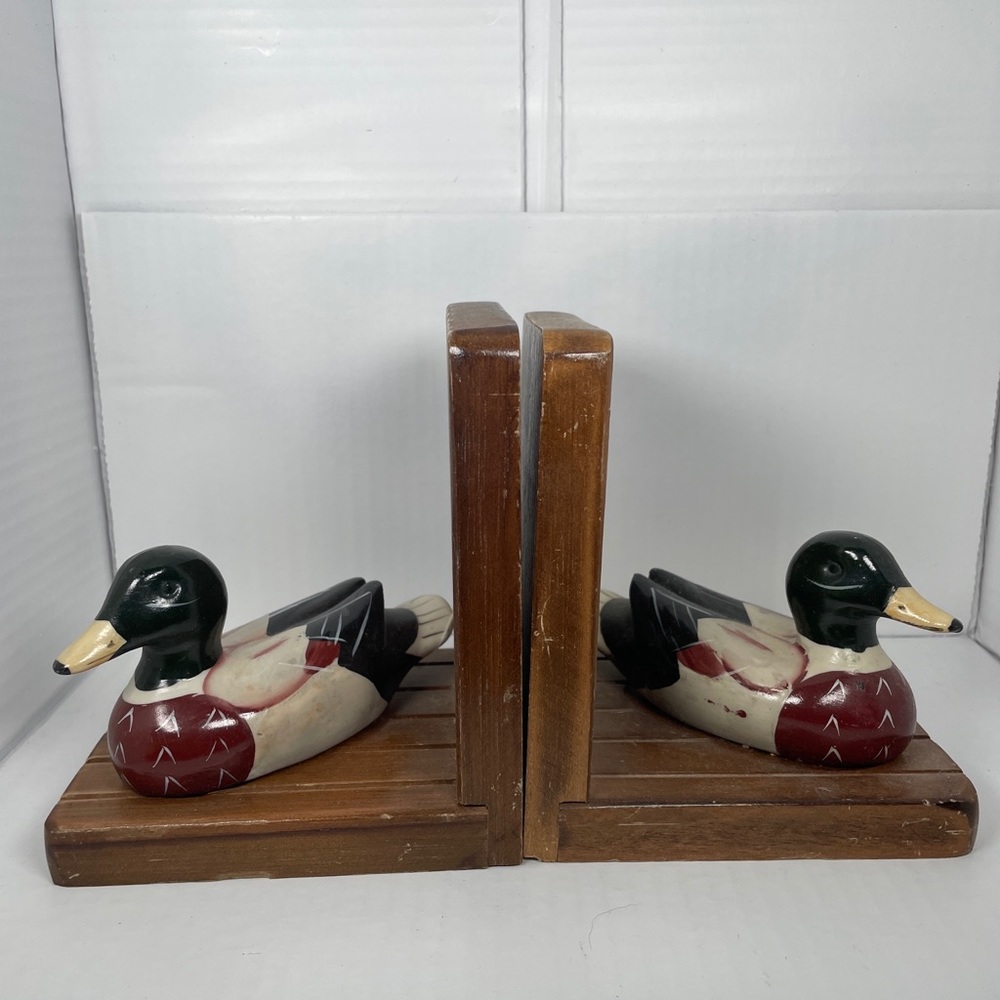 Vintage duck bookends